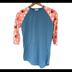 Minnie Mouse Baseball Tee , ladies size XXS - Perfect for Disney Trip